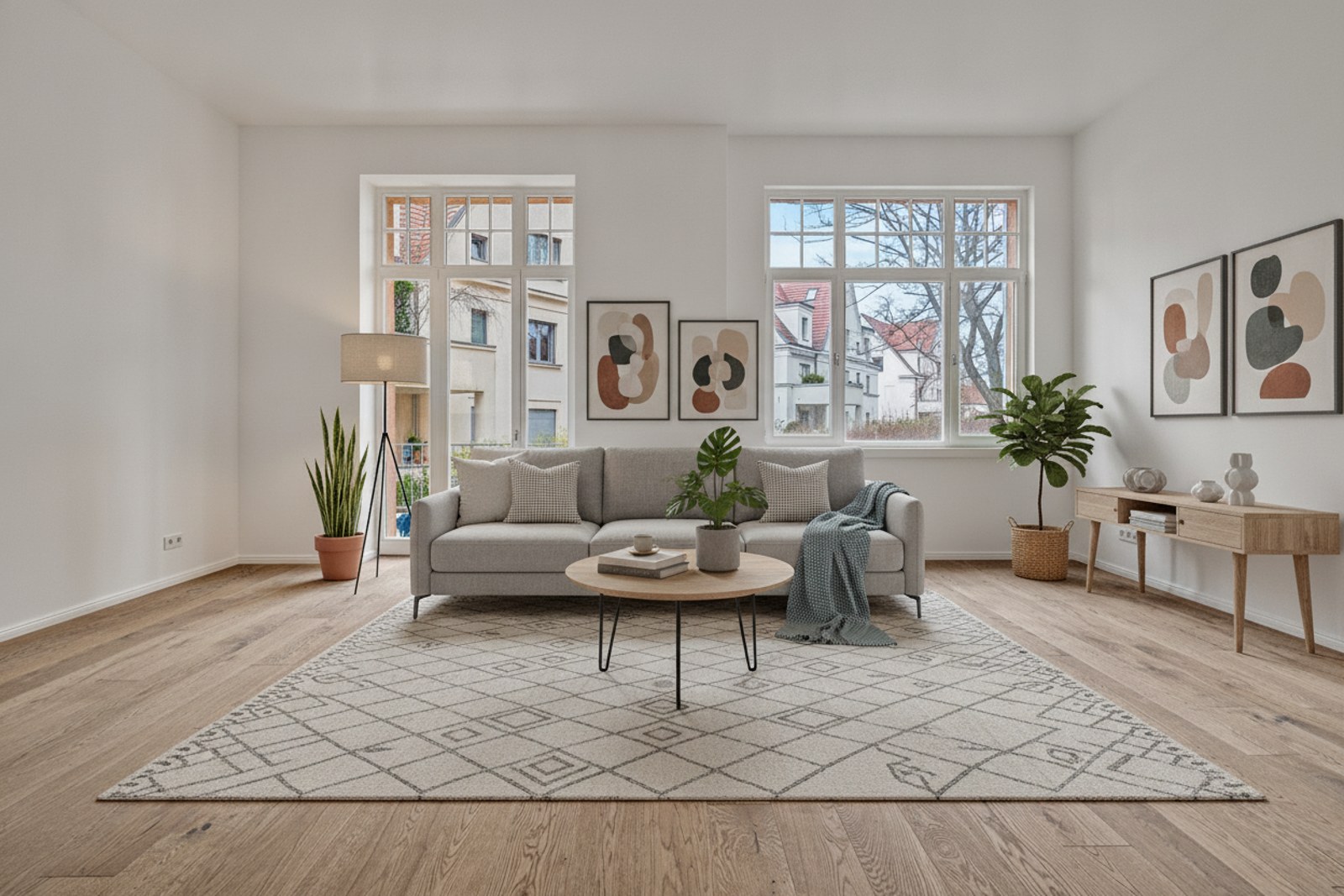 Virtuell eingerichtetes Wohnzimmer