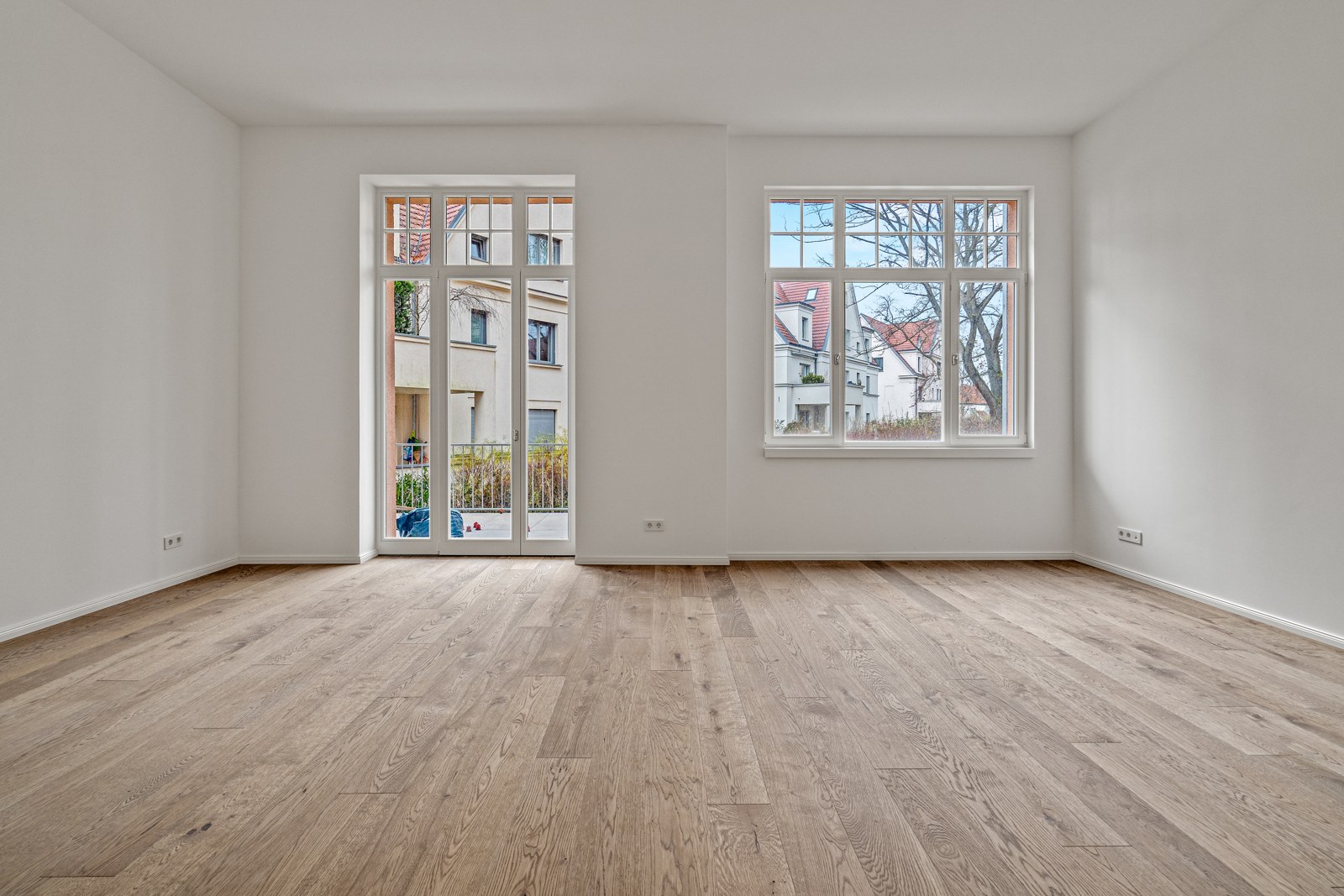 Leeres Wohnzimmer vor dem Staging